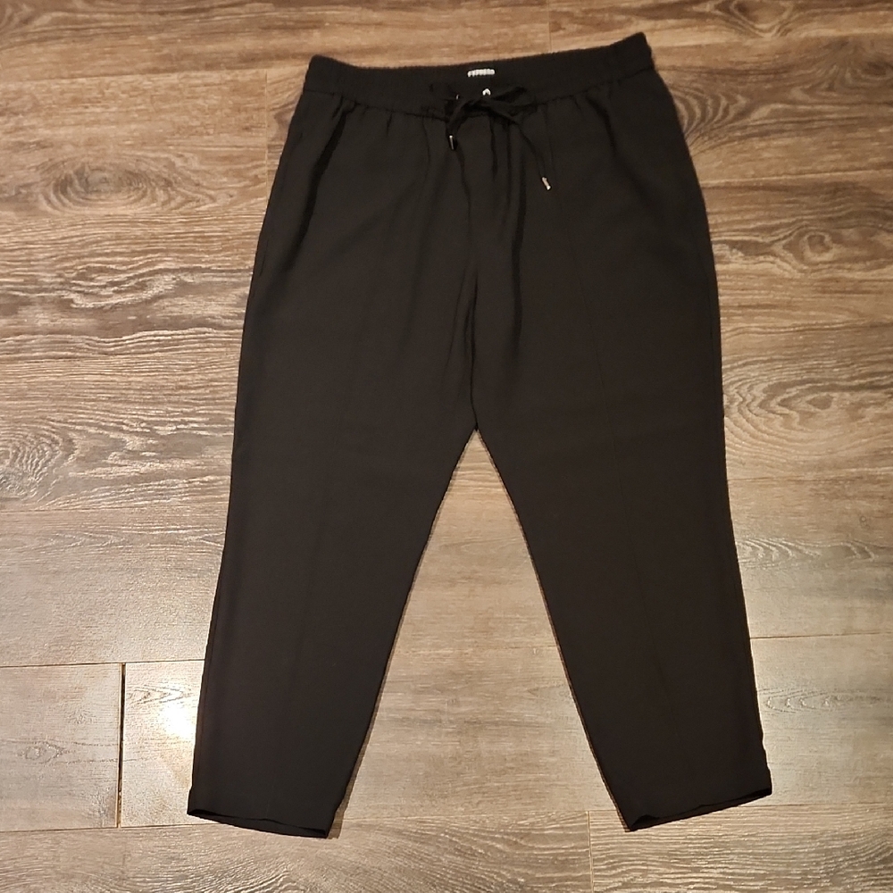 ❤️ EXPRESS HIGH RISE STRETCH CREPE RELAXED FIT PINTUCK JOGGER PANTS, XL